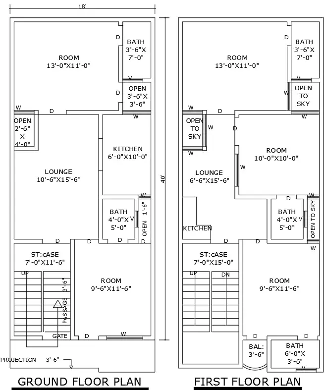 First Floor and Ground Floor